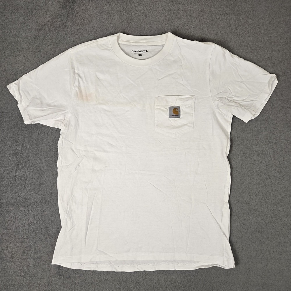 Carhartt Work In Progress Shirt Mens XS White Pocket Tee Cotton Classic WIP